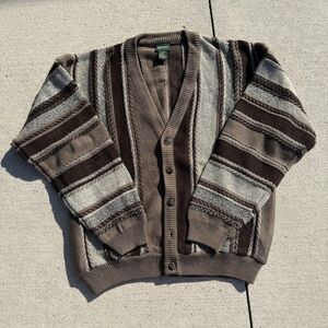 Vintage EclecticGrandpa old money Irvine Park Cardigan Coogi Stripe‎ Men Large